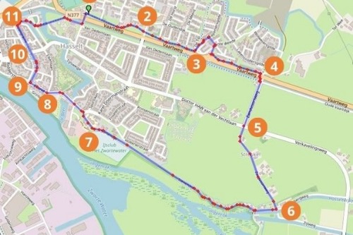 Plattegrond wandelroute